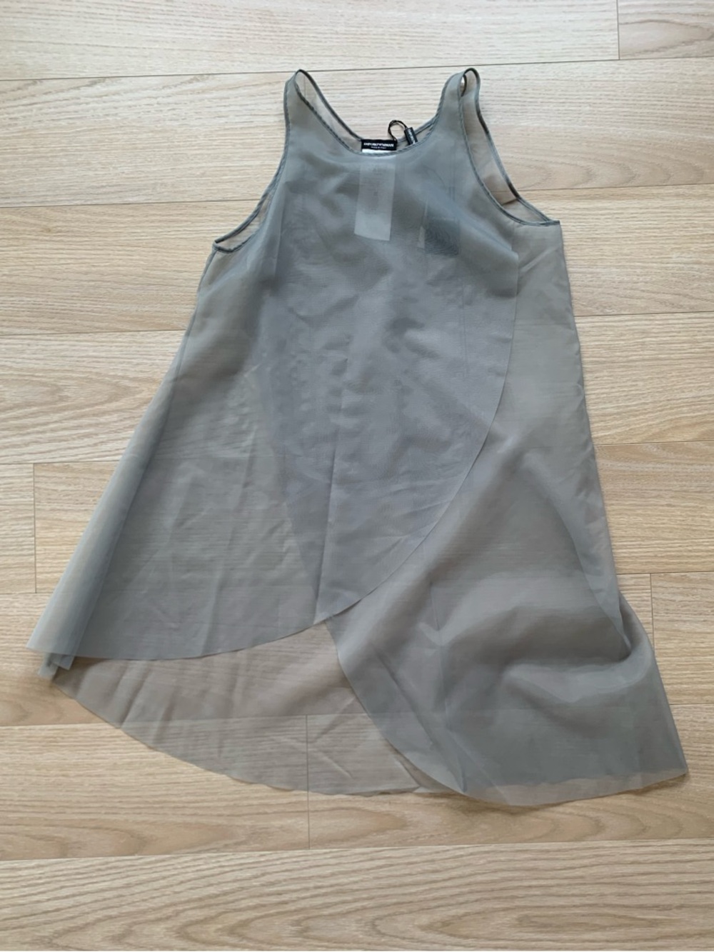 Emporio Armani Sleeveless Sheer Taffeta Tunic NWT Size 42 IT